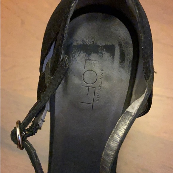 Black Peep Toe Heels with Strap - Picture 13 of 16